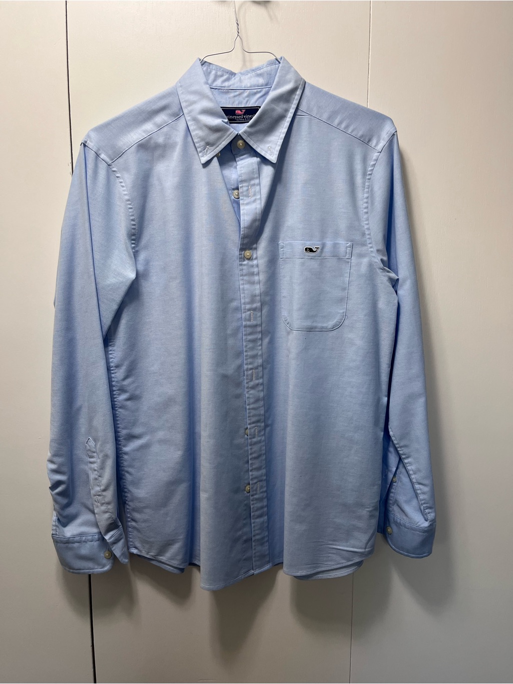 Vineyard Vines Men's Light Blue Button-Down Oxford Shirt
